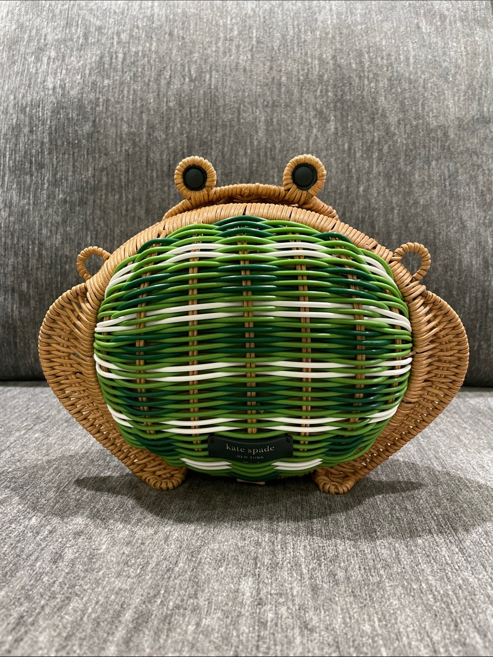 Kate Spade Hoppkins Wicker Frog Crossbody Limited Edition - Picture 10 of 16